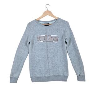 Comfortex USA South Haven Michigan Sweatshirt sz S Blue Green Pullover Beach